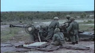 105mm howitzer, M102 of United States Army in United States. HD Stock Footage