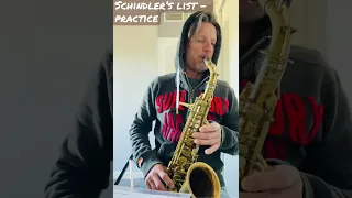 Saxo alto , Schindler’s list , practicing. Movie theme, sound track play along #saxophone #music