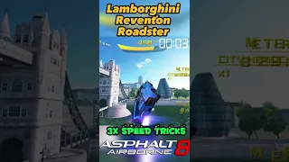 Lamborghini Revenťon Roadster 3x Speed Tricks at London | Asphalt8 | Update62