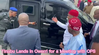 Tinubu Lands in Owerri for a Meeting with the Organised Private Sector. APC PRESIDENTIAL CANDIDATE.