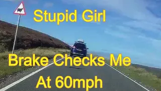 Girl Brake Checks Me at 60mph! Then Sheepishly Runs Away!