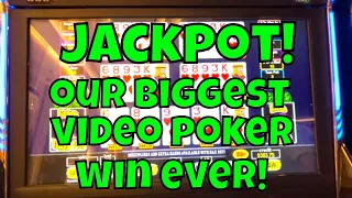 Handpay Jackpot! Our Biggest Video Poker Win Ever!