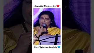 Bahut pyar karte hain tumko sanam l Anuradha Pandawal live performance #shorts
