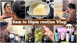 Vlog#12||💁‍♀️Full Day Vlog|Homemade Ghee,DetoxWater,Haircare routine||Jun21,2023 #home #vlog #tamil