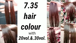 7.35 hair colour with 20vol.&.30vol. देखो कैसा कॉलर आता है blond gold mohogni .Salon time with Firoz