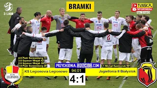 tv.nsk.pl [bramki] KS Legionovia Legionowo - Jagiellonia II Białystok 4:1 (3:0) 2022-09-10 g. 16:00