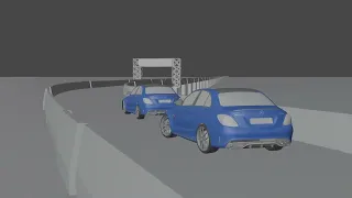 Amg c63 Mercedes Car animation in Blender(Workbench)