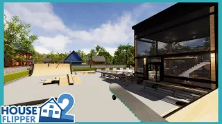 House Flipper 2 - Coffee Shop and Skatepark - Sandbox Mode - Speed Build and Tour