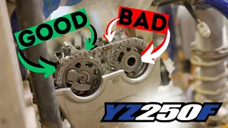 Valve Clearance Inspection: shim under bucket - YZ250F