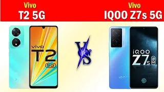 Vivo T2 5G vs Vivo IQOO Z7s 5G Full phone comparison in 2 minutes