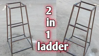 Stylish Stool For Home || DIY Metal Chair Ladder || making a modern stool