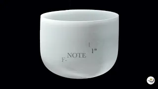 F-Note Premium Frosted Crystal Singing Bowl, 432 Hz, 11"