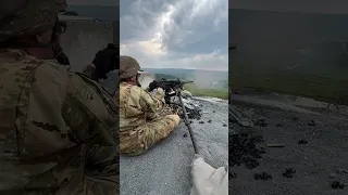 Firing the M2 .50-Cal Machine Gun Slow Motion on the Training Range