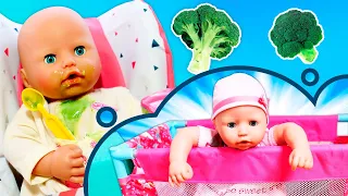 Dia a dia da boneca Annabelle! Vídeo para mamães e bebês com a boneca de pelúcia Peppa Pig