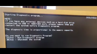 Fujitsu Starting Diagnostic program... Error on boot; How to Solve it