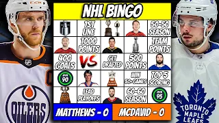 NHL BINGO - First To 5 In A Row Wins