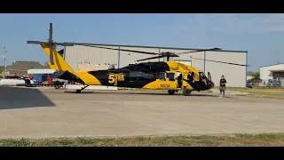 UH-60 Helicopter start-up and Departure from Texas to Georgia to fight Fires!