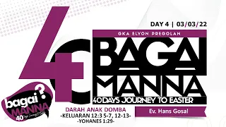 bagaiMANNA 03.03.22 | Keluaran 12 : 3 , 5 - 7, 12 - 13 & Yohanes 1 : 29 | Darah Anak Domba