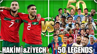 Hakimi, Ziyech 🆚 50 Legends 😮🔥 Ronaldo, Messi, Neymar, Benzema, Mbappe, Pele, Maradona , Arda Güler