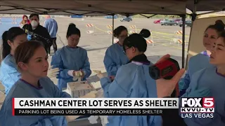 Cashman Center lot to serve as shelter