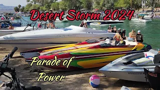 Desert Storm 2024 Parade of Power Big Boats in Lake Havasu #lakehavasu #boats #desertstorm #boatshow