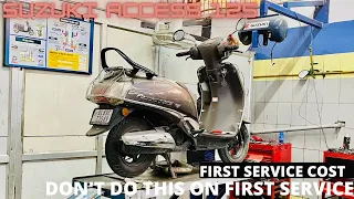 SUZUKI ACCESS 125 FIRST SERVICE | DONT DO THIS ON FIRST SERVICE | TOTAL COST ? |