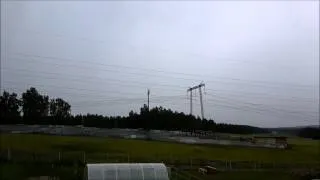 Близкий удар молнии в Красноярске / Close lightning in Krasnoyarsk 6.08.2014