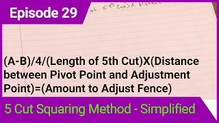 5 Cut Squaring Method - Simplified