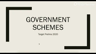 Government schemes for UPSC Prelims 2020+Mains 2020