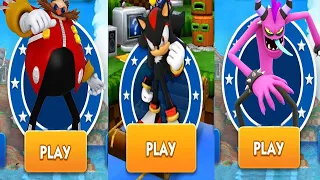 Sonic Dash - Shadow Unlocked vs All Bosses Zazz Eggman Vs Classic Sonic - All 32 Characters Unlocked