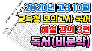 [10월 교육청 국어]국내 최초 자기 반성형 해설 강의 - 10월 모의고사 국어 해설 (3) 독서