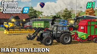 Harvesting WHEAT & Collecting STRAW | Farming on Haut-Beyleron | Farming Simulator 22