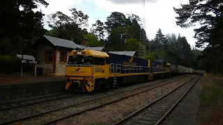 PN Freights 3PM7 & 5AM5 both with Indian Pacific leading in the Adelaide Hills - 13/02/2020