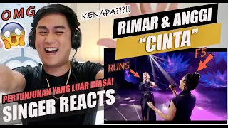 ANGGI X RIMAR - CINTA (Melly Goeslaw ft. Krisdayanti) - Indonesian Idol 2021 | SINGER REACTION