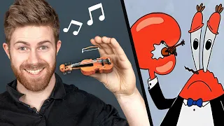 Die kleinste Violine der Welt aus Spongebob bauen!