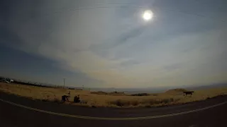 Total Eclipse of Sol. Northeast of Madras Oregon. Totality. 4K