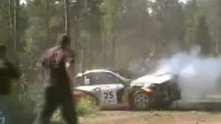 2 Lancer evo big crashes