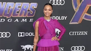 Zoe Saldana "Avengers: Endgame" World Premiere Purple Carpet