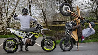 Endlich Heckschleifen 😍 Husqvarna 701 Testride / Wheelies ! Spotday