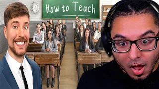 Beast Philanthropy - We Schooled Hundreds of Teachers | REACTION