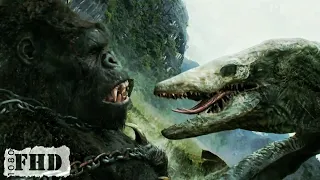 Конг: Остров Черепа | Конг против большого черепозавра.
