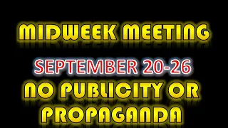 JW midweek meeting september 20-26