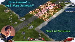 Boss General 1 vs 5 Hard Generals.New Unit MineTank (Bay Of Pigs)