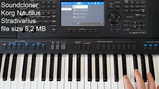 Korg Nautilus Stradivarius on Yamaha PSR and Genos. Yem Voice Expansion Pack for Yamaha.