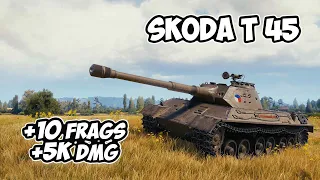 Skoda T 45 - 10 Frags 5K Damage - Random! - World Of Tanks