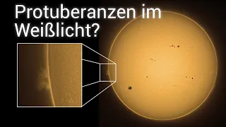 Sonne 🌞 im Weißlicht mit Protuberanzen durch einen H-Alpha Filter