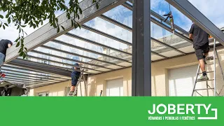 Joberty | Avant / Après installation d'une pergola moderne près de Reims