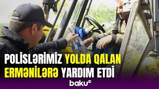 Ermənistana qayıdan Qarabağ erməniləri Şuşada:  Azərbaycan polislərindən növbəti yardım