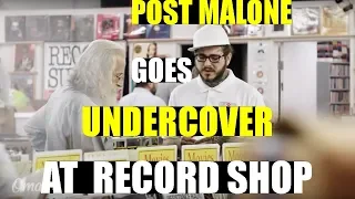 Post Malone works UNDERCOVER AT RECORD STORE!