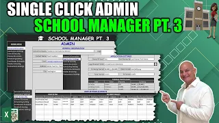 How To Create This Excel Admin Screen With A Single Click Menu From Scratch [School Manager Pt. 3]